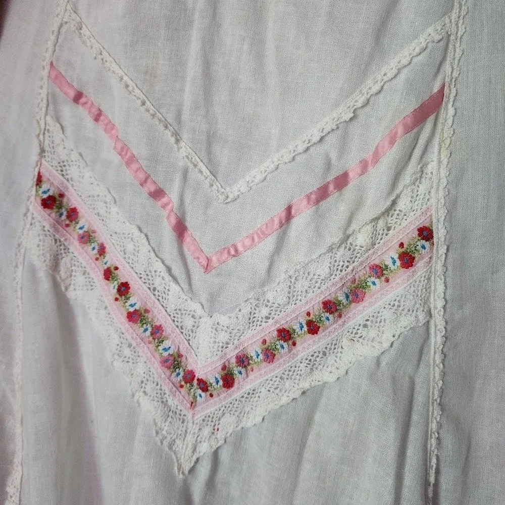 WENDY CALIFORNIA‎ VTG 70s prairie lace maxi skirt cottagecore coquette ethereal